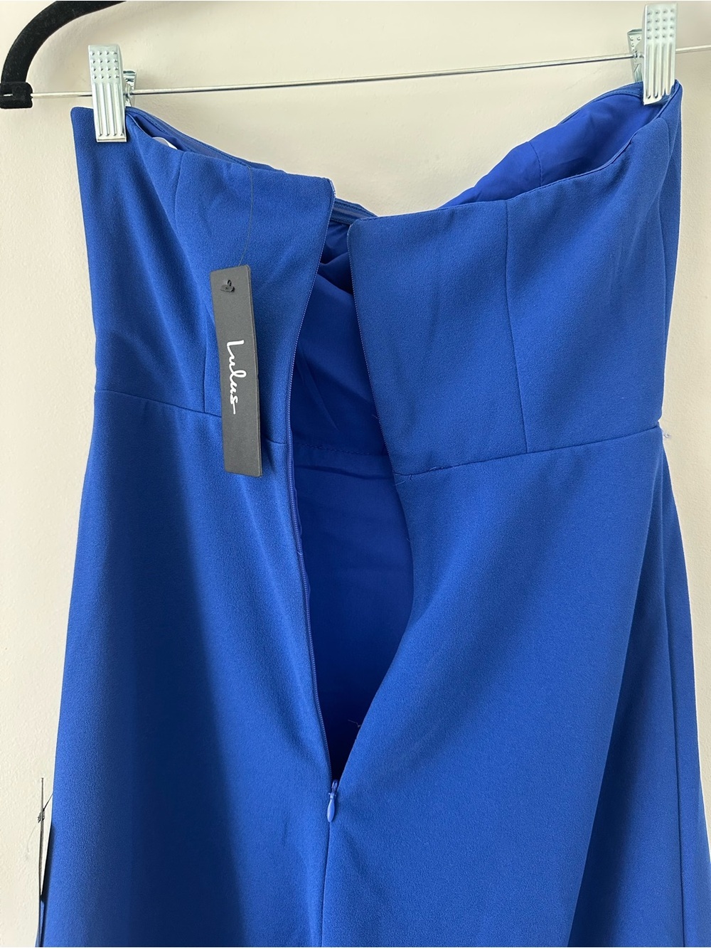 Lulus Compelling Style Royal Blue Strapless A-Line Maxi Dress Size Small Formal - Picture 13 of 16